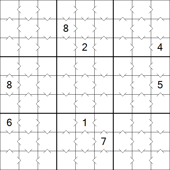 Greater Than Sudoku - Fácil