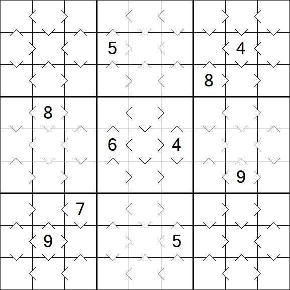 Greater Than Sudoku - Einfach