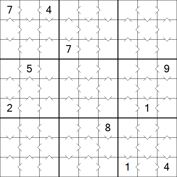 Greater Than Sudoku - Einfach