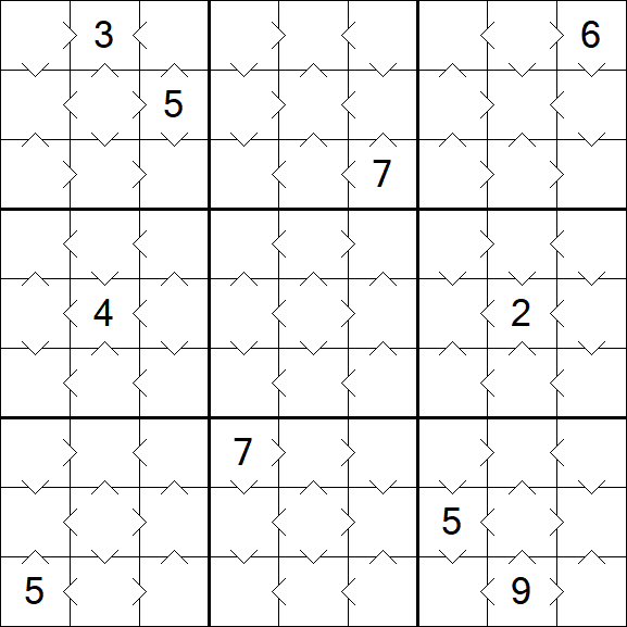 Greater Than Sudoku - Einfach