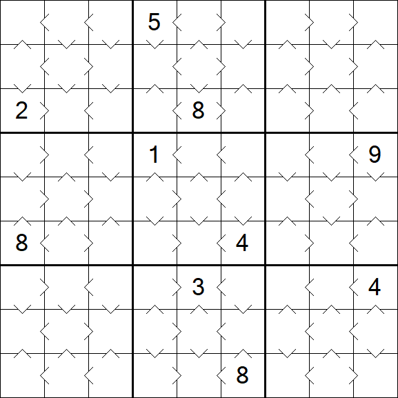 Greater Than Sudoku - Easy