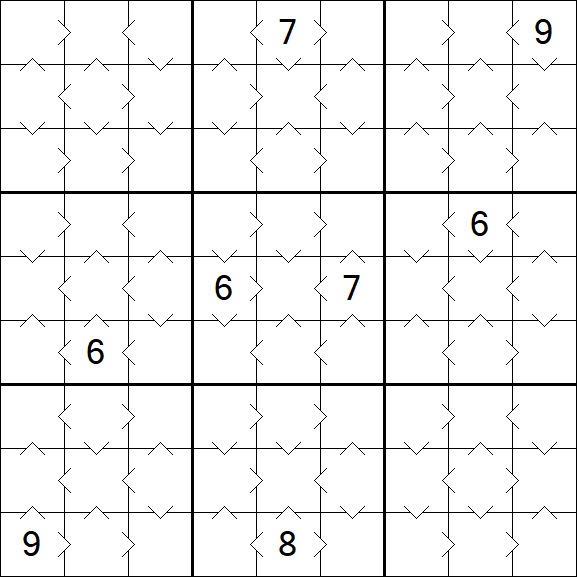 Greater Than Sudoku - Easy