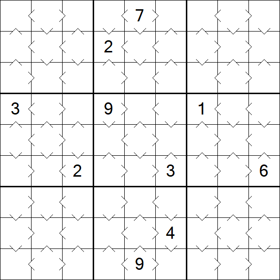 Greater Than Sudoku - Easy