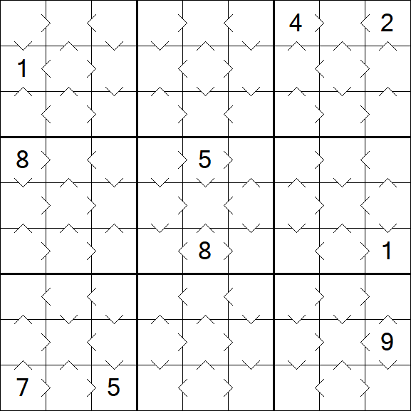 Greater Than Sudoku - Easy