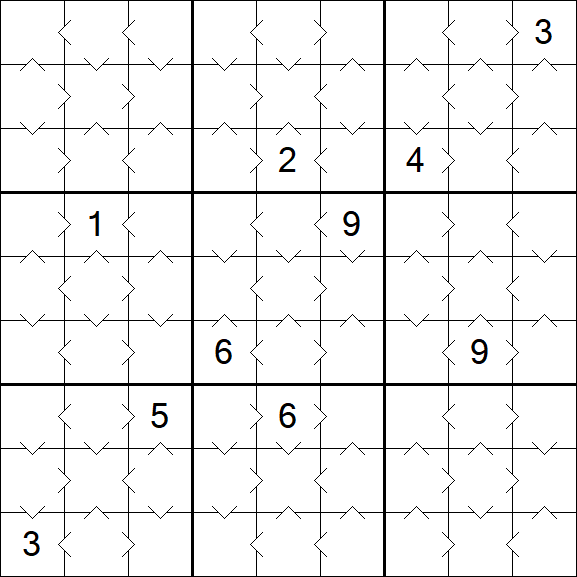 Greater Than Sudoku - Easy