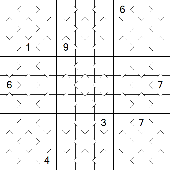 Greater Than Sudoku - Easy
