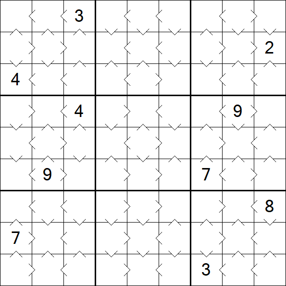 Greater Than Sudoku - Easy