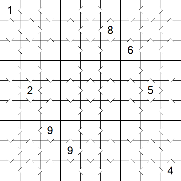 Greater Than Sudoku - Easy