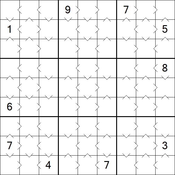 Greater Than Sudoku - Easy
