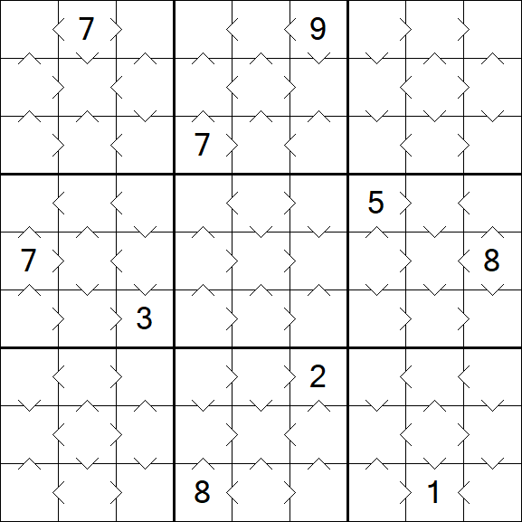 Greater Than Sudoku - Easy