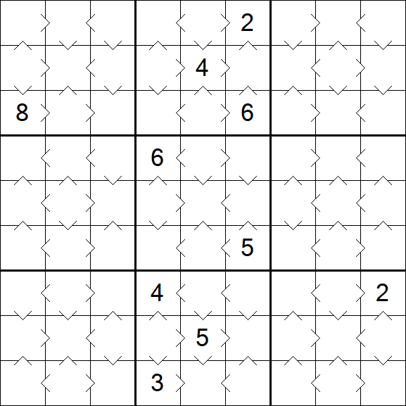 Greater Than Sudoku - Easy
