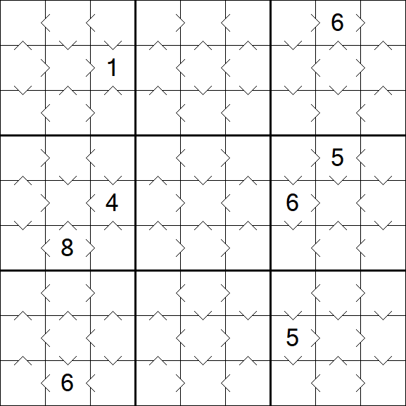 Greater Than Sudoku - Easy