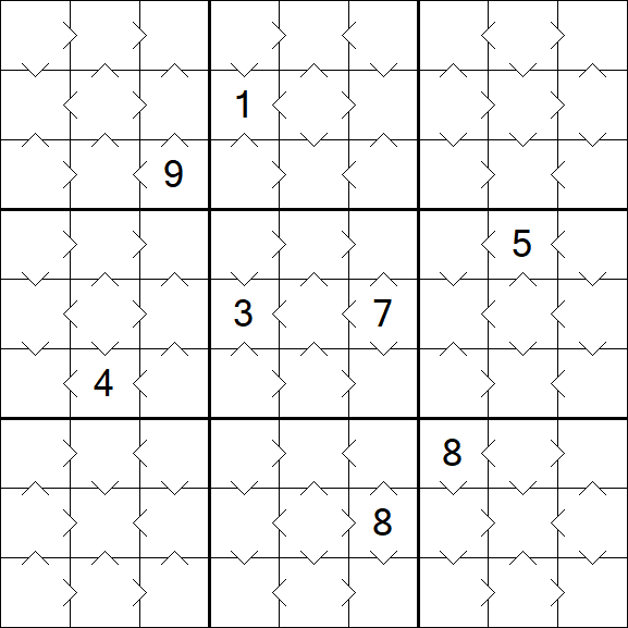 Greater Than Sudoku - Easy