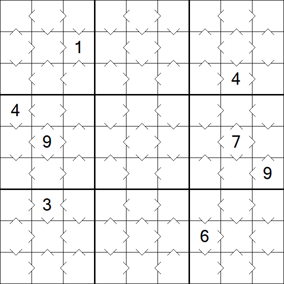 Greater Than Sudoku - Easy