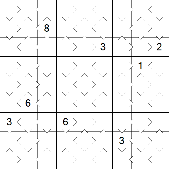 Greater Than Sudoku - Easy