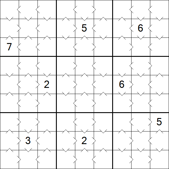 Greater Than Sudoku - Easy