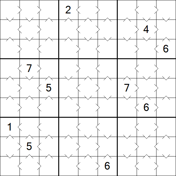 Greater Than Sudoku - Easy
