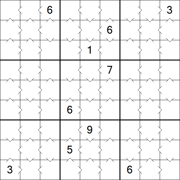 Greater Than Sudoku - Easy