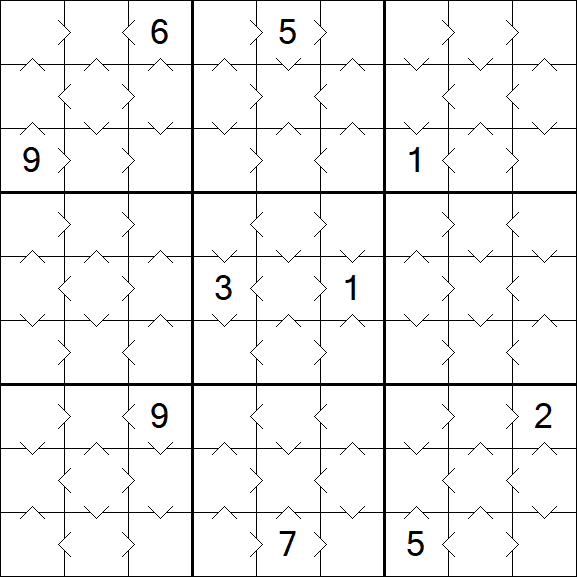 Greater Than Sudoku - Easy