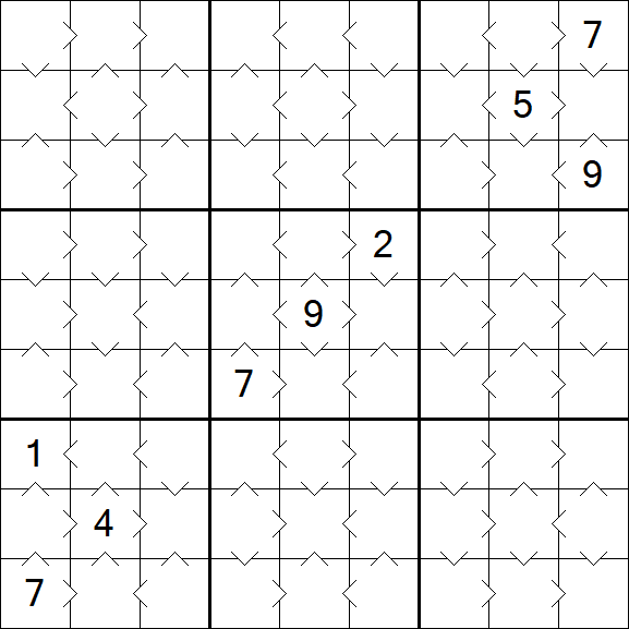 Greater Than Sudoku - Easy