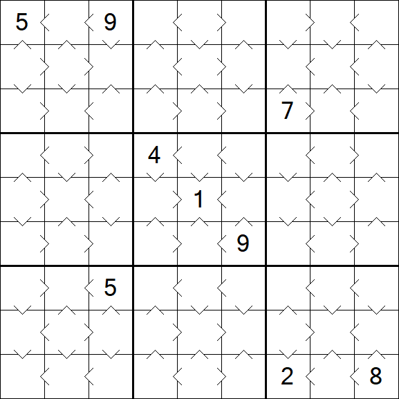 Greater Than Sudoku - Simple