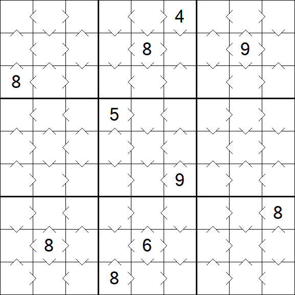 Greater Than Sudoku - Simple