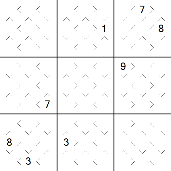 Greater Than Sudoku - Simple