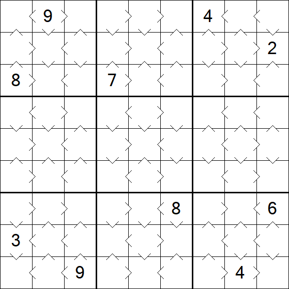 Greater Than Sudoku - Simple