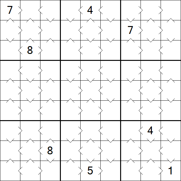 Greater Than Sudoku - Simple