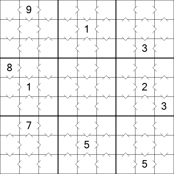 Greater Than Sudoku - Easy