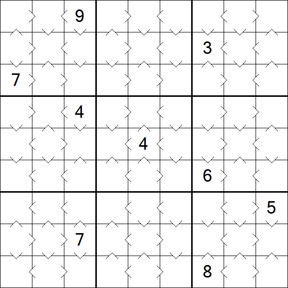 Greater Than Sudoku - Easy