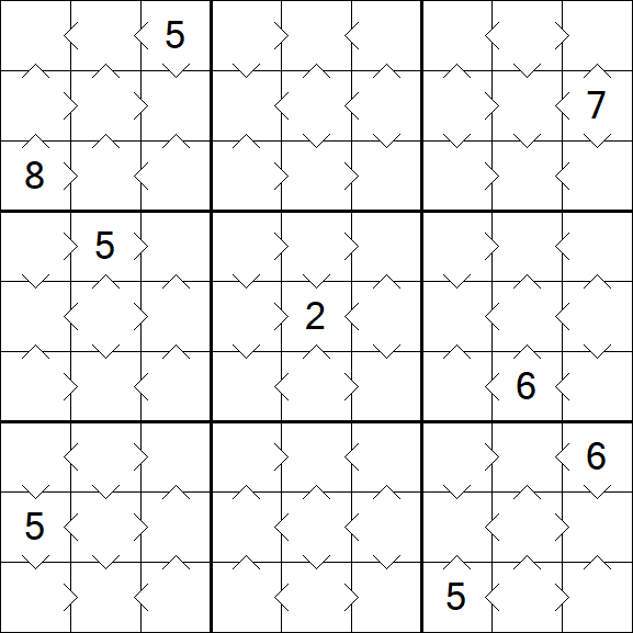 Greater Than Sudoku - Easy