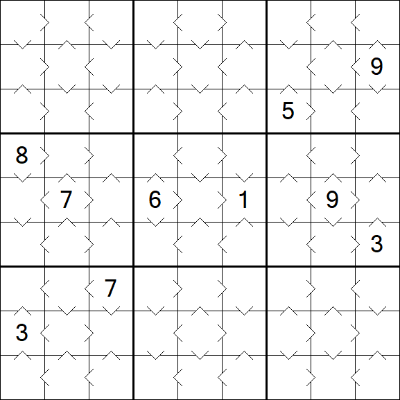 Greater Than Sudoku - Easy