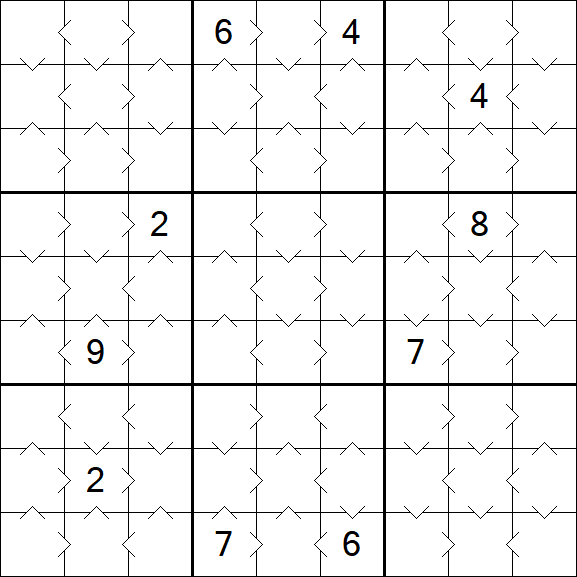 Greater Than Sudoku - Easy