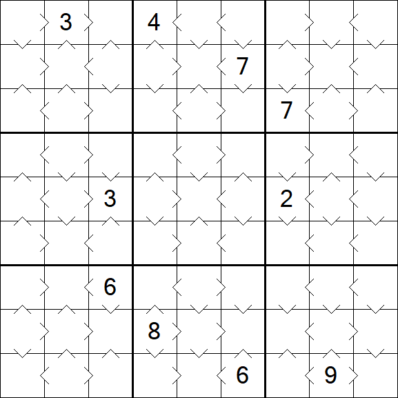 Greater Than Sudoku - Easy