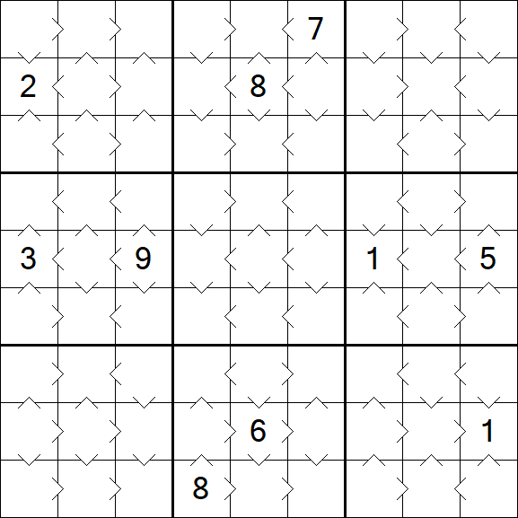 Greater Than Sudoku - Easy