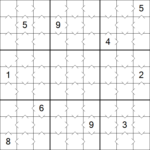 Greater Than Sudoku - Easy