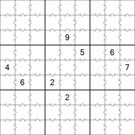 Greater Than Sudoku - Easy
