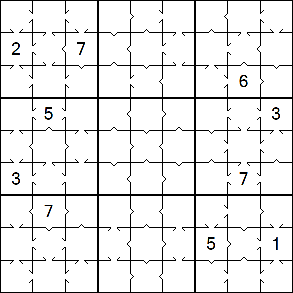 Greater Than Sudoku - Easy