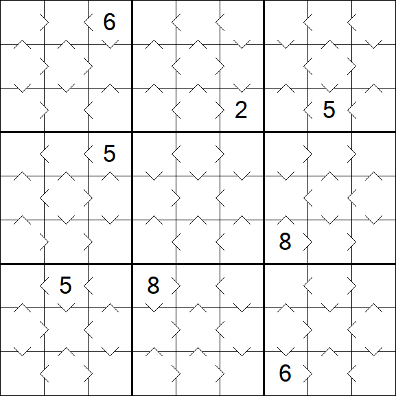 Greater Than Sudoku - Easy