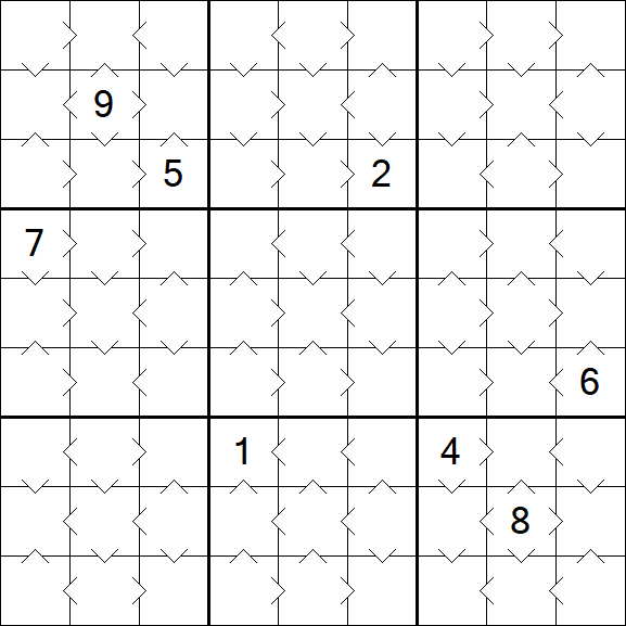 Greater Than Sudoku - Easy
