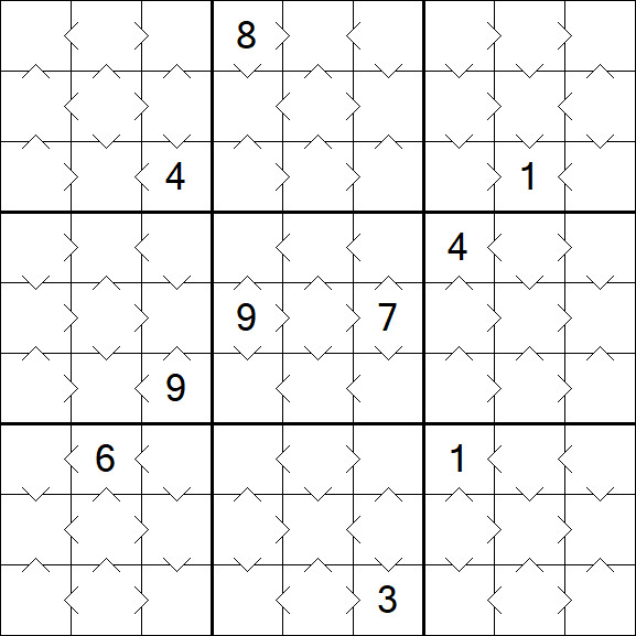 Greater Than Sudoku - Easy