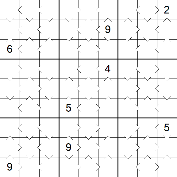 Greater Than Sudoku - Easy