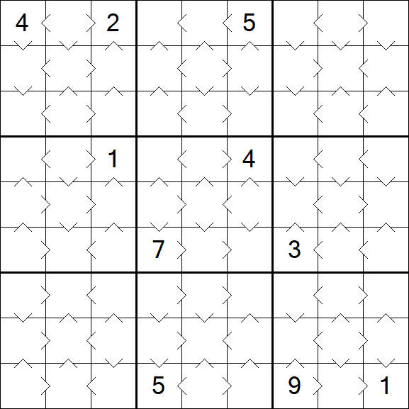 Greater Than Sudoku - Easy