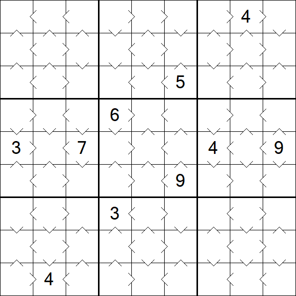 Greater Than Sudoku - Easy