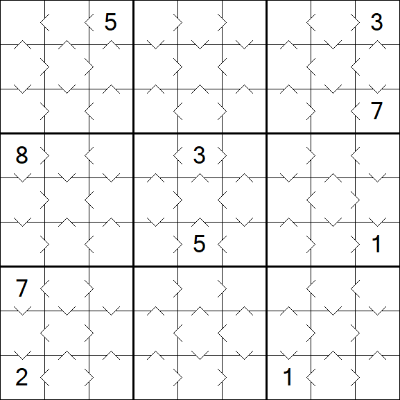 Greater Than Sudoku - Easy