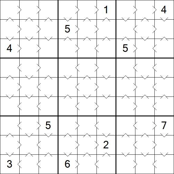 Greater Than Sudoku - Easy