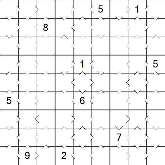 Greater Than Sudoku - Easy