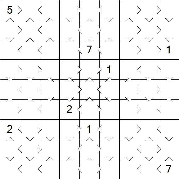 Greater Than Sudoku - Easy