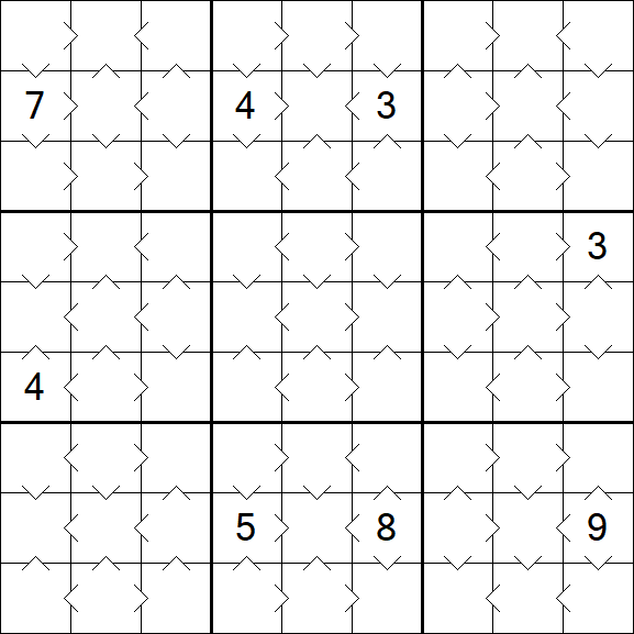 Greater Than Sudoku - Easy